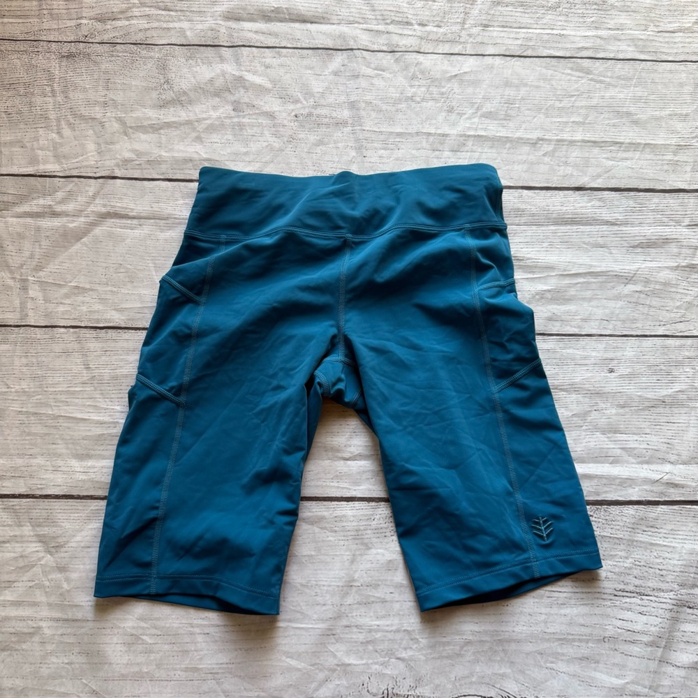 Coolibar Women’s Santa Cruz Blue Swim Short Size XXS UPF 50+ Sun protection